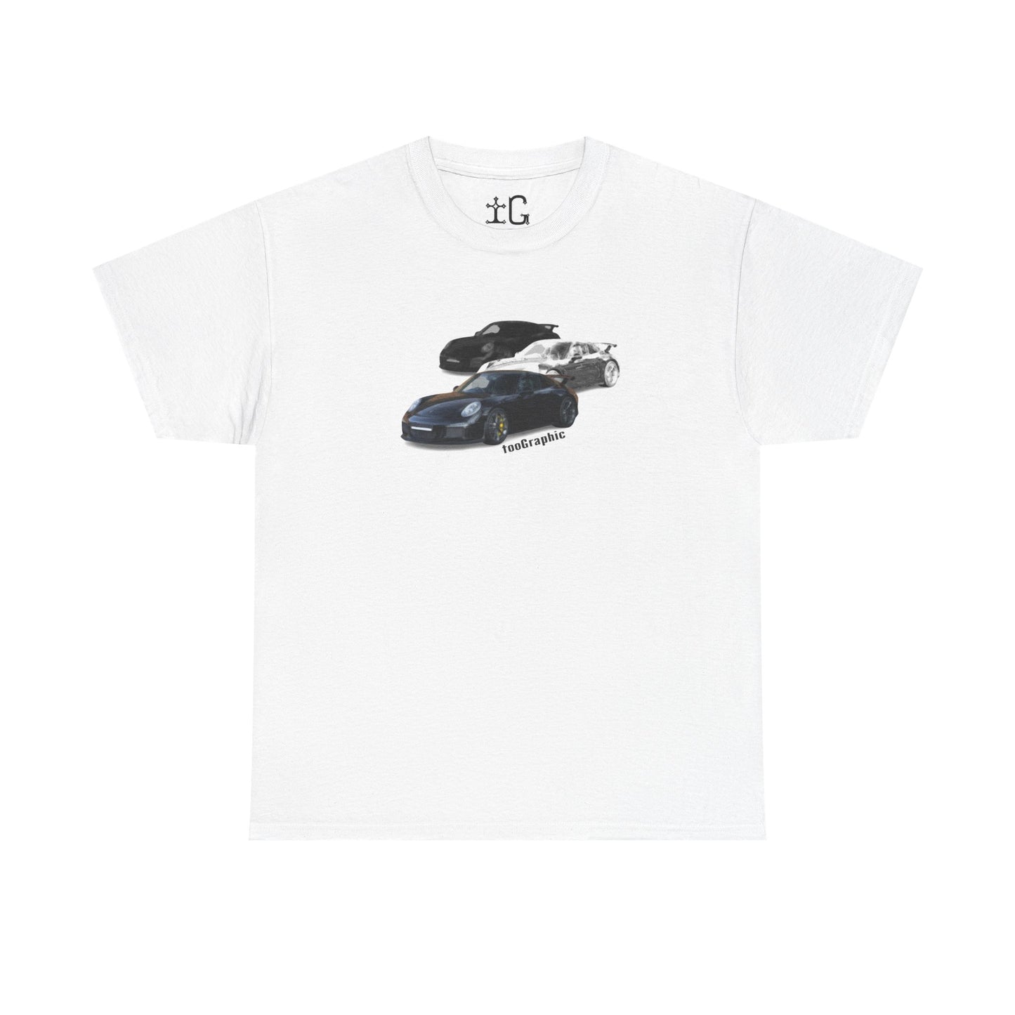 Vintage Car T-Shirt - Porsche GT3 fade