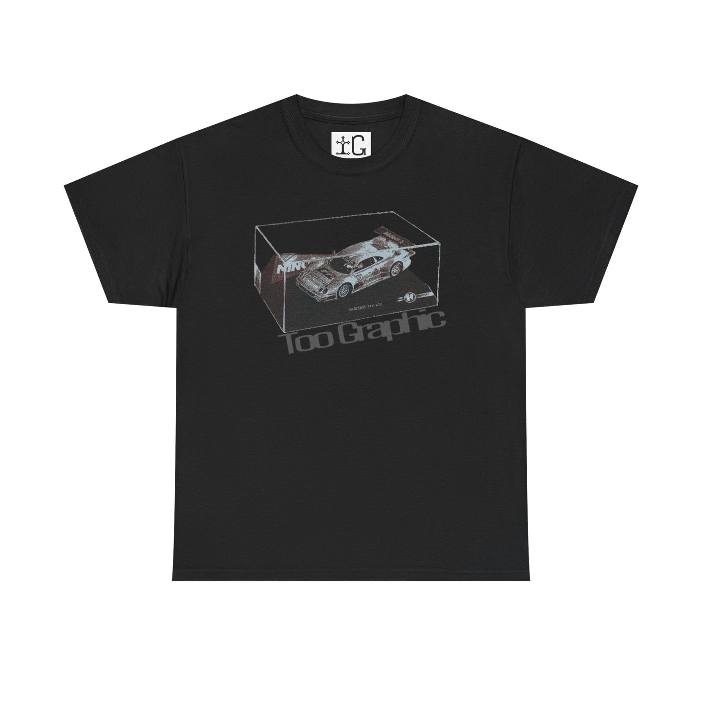 Vintage Car T-Shirt - Mercedes Benz CLK GTR box design