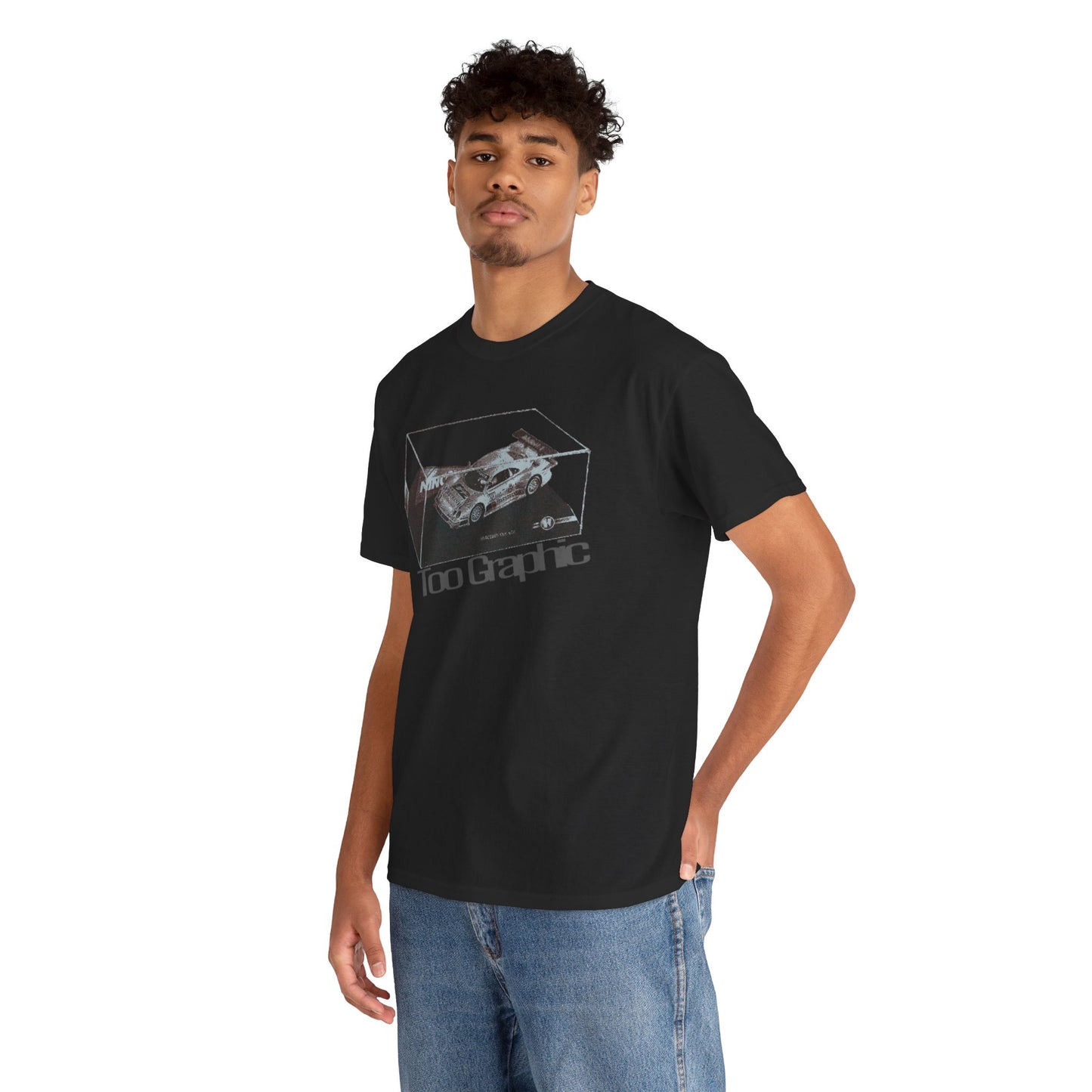 Vintage Car T-Shirt - Mercedes Benz CLK GTR box design