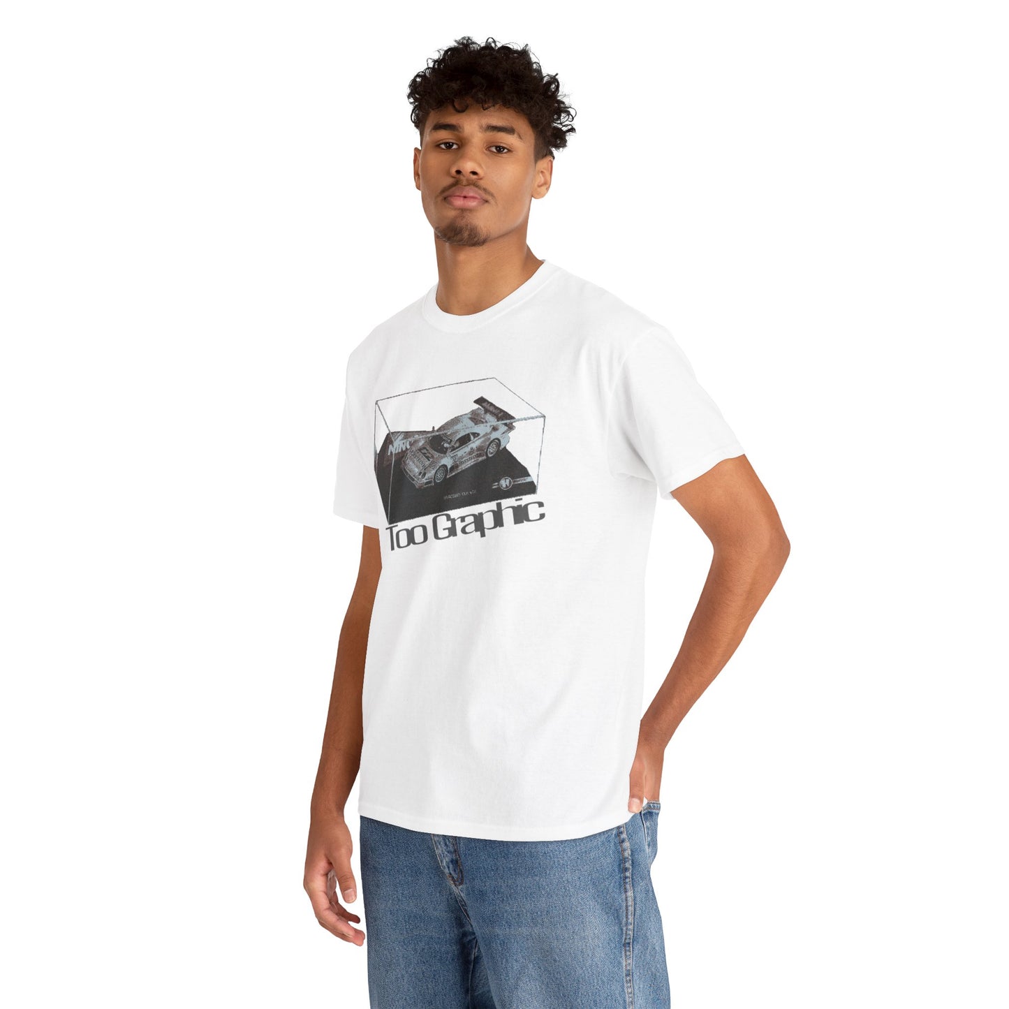 Vintage Car T-Shirt - Mercedes Benz CLK GTR box design