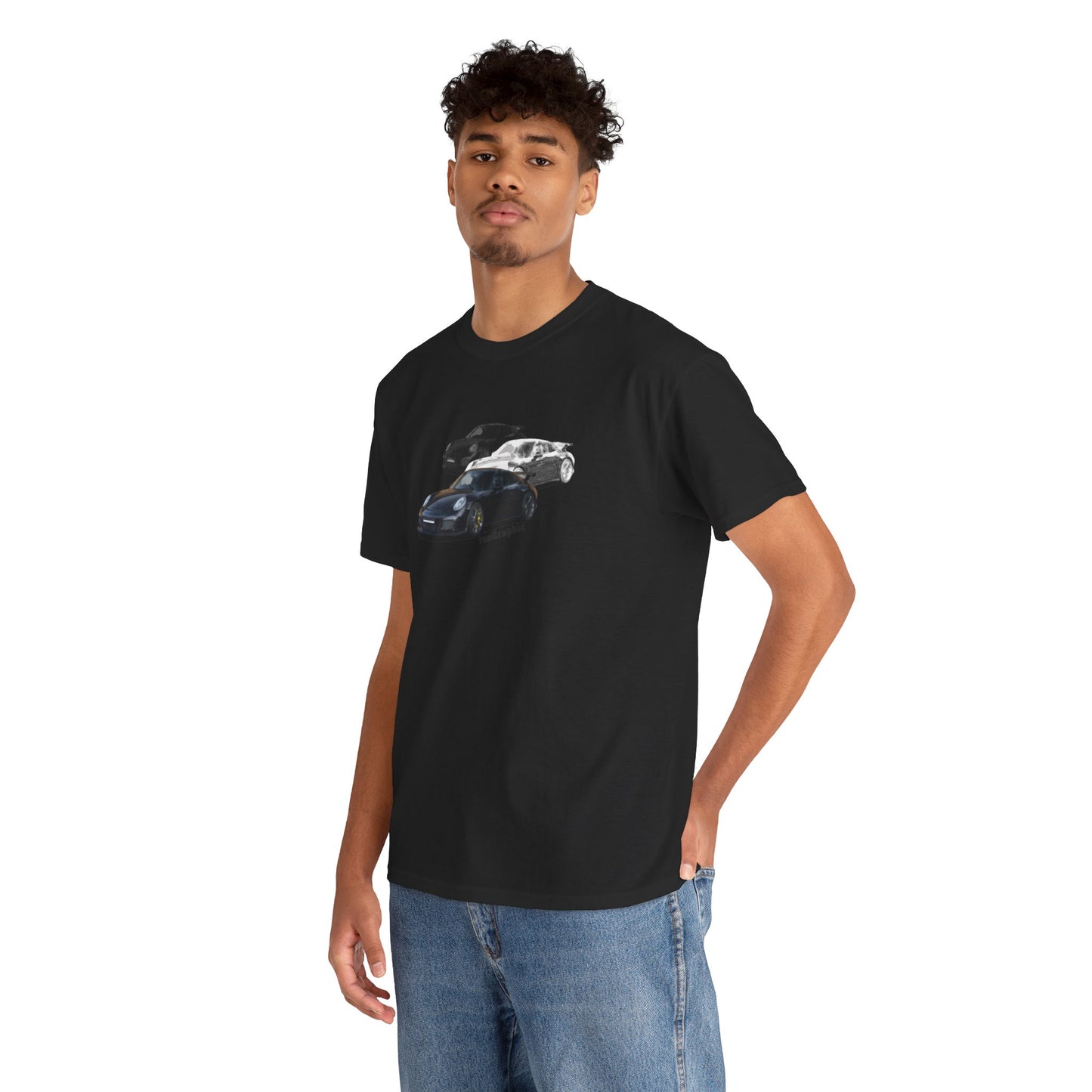 Vintage Car T-Shirt - Porsche GT3 fade