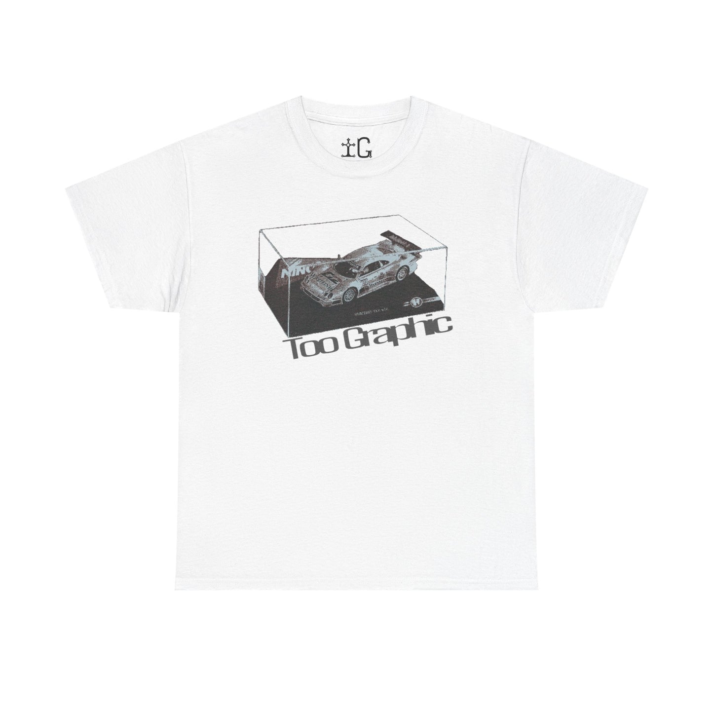 Vintage Car T-Shirt - Mercedes Benz CLK GTR box design
