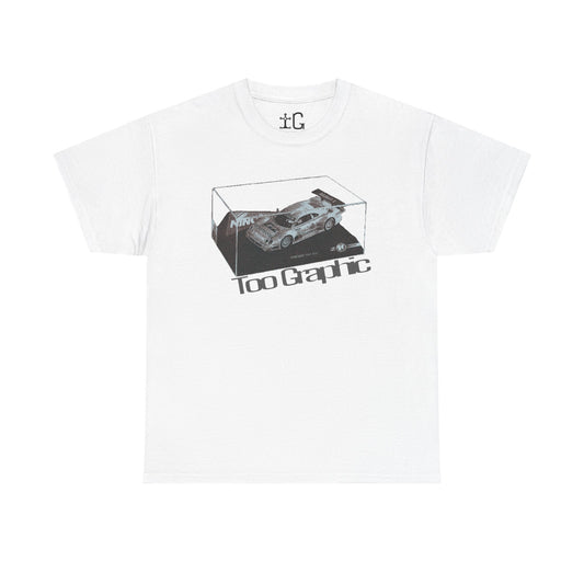 Vintage Car T-Shirt - Mercedes Benz CLK GTR box design
